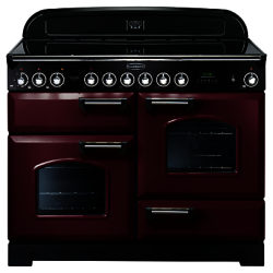 Rangemaster Classic Deluxe 110 Electric Range Cooker Cranberry